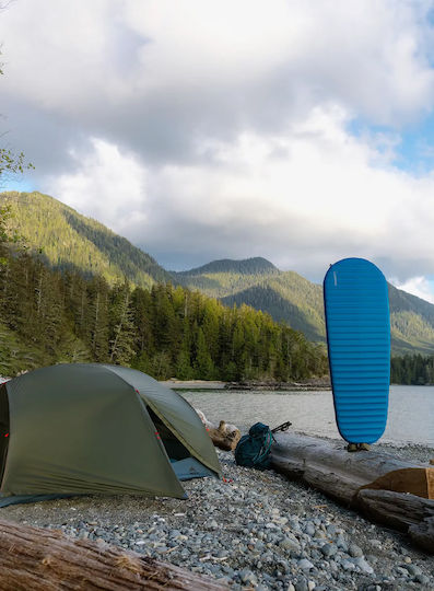 Thermarest Αυτοφούσκωτο Μονό Υπόστρωμα Camping Μπλε