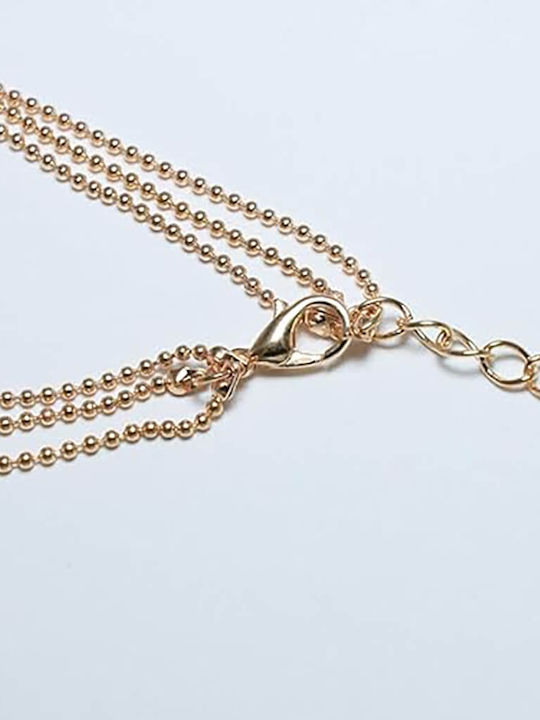 Triple Lucky Charm Moon Necklace