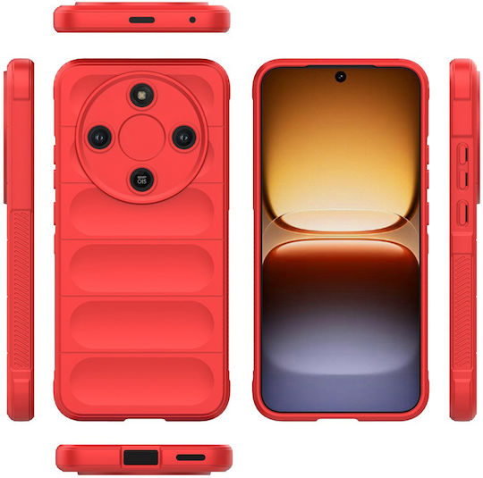 Techsuit Magic Rückseite Umschlag Silikon Rot (Honor Magic8 Lite)