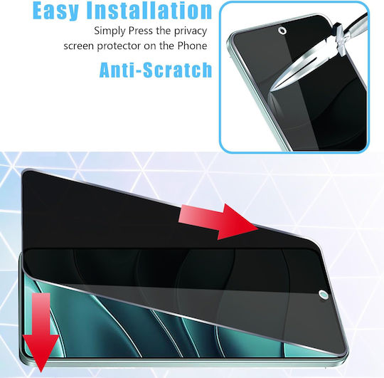 0.2mm Privacy Full Face Tempered Glass Μαύρο (Redmi Note 15 Pro 5G)