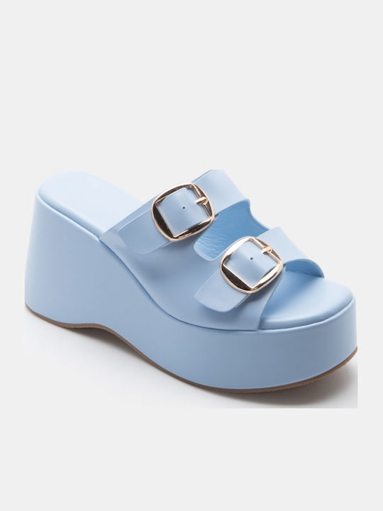 Sommer Damenplattformen Hellblaue