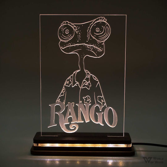 World of Wood Led Kids Decorative Lamp Rango White 20x15cm