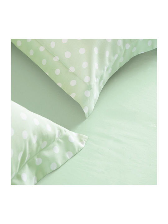 Rythmos Rythmos Cotton Duvet Cover Set 230x250cm Extra with 2 Pillowcases & 2 Bed Sheets Mint