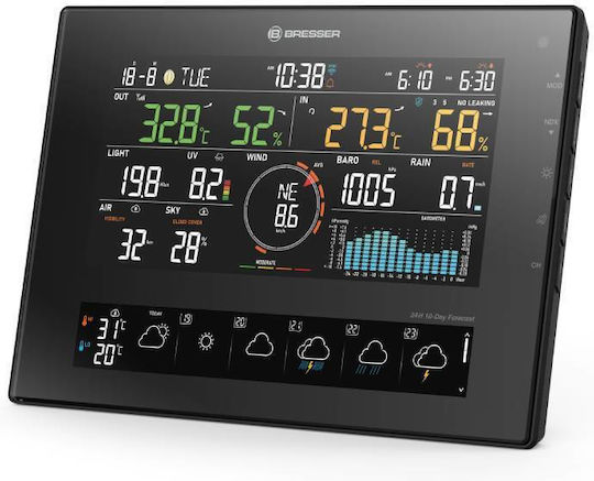 Bresser 4CAST Wireless Stație meteorologică Digital De masă Negru