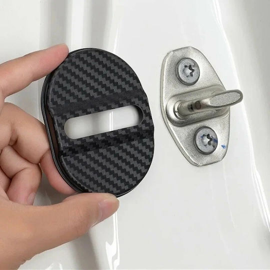 Set Ornamente Încuietoare Uși Carbon Negru