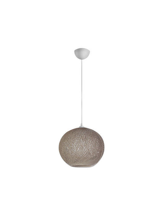 Megapap Gibson Pendant Light Gray Ball with Socket E27 30x23x70cm