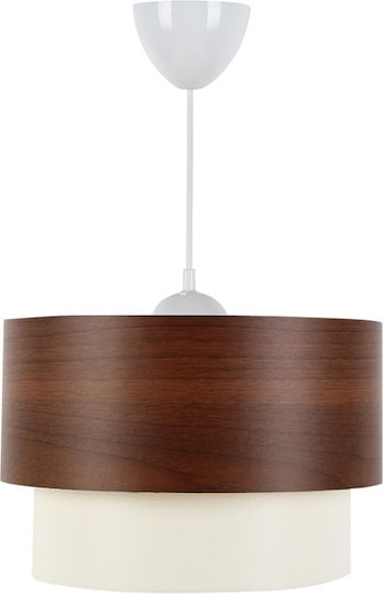 Megapap Whitehouse Pendant Light Brown with Socket E27 30x20x55cm