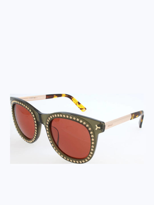 Bally Γυναικεία Γυαλιά Ηλίου με Πράσινο Σκελετό και Κόκκινο Φακό