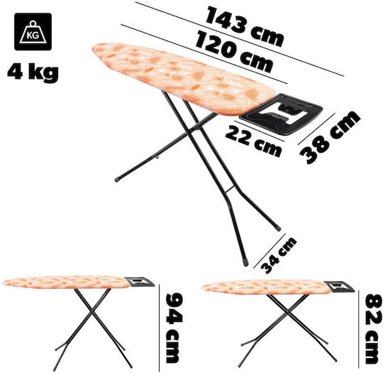 Kadax Σιδερώστρα για Σίδερο Ατμού Σπαστή 120x38cm