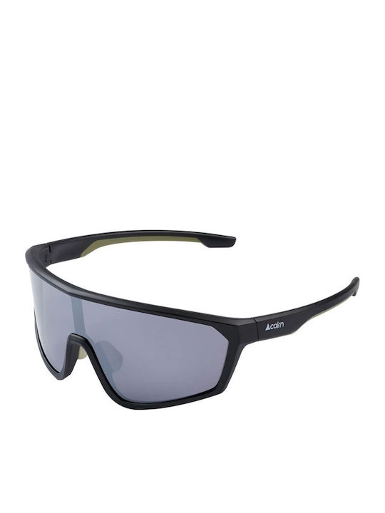 Cairn Unisex Sunglasses with Black Frame and Black Polarized Lens JSROCKET-02TU