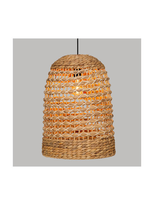 Atmosphera Sand Beige Boho Ceiling Light With E27 Socket 37x37x50cm