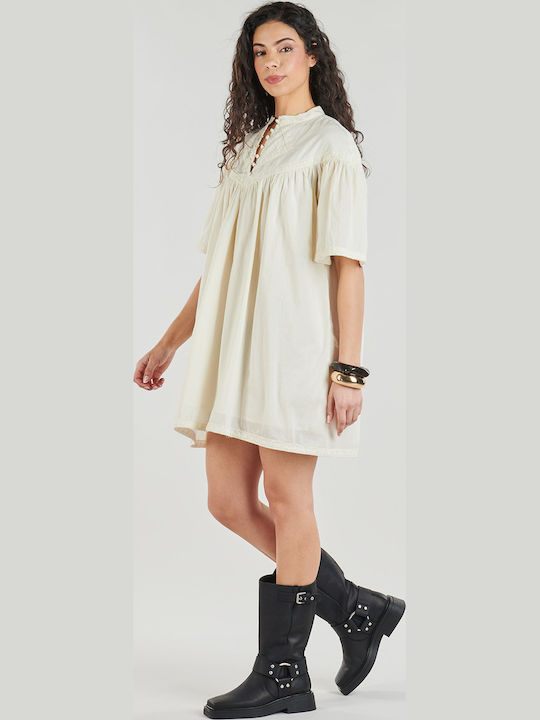 Sommer Mini Damenkleid Beige