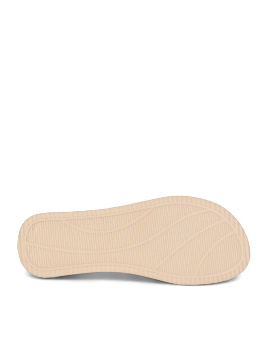 High Platform II Flip Flops With Platform In Beige Colour
