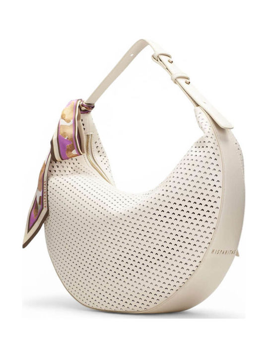 Fabric Women's Shoulder Bag Beige