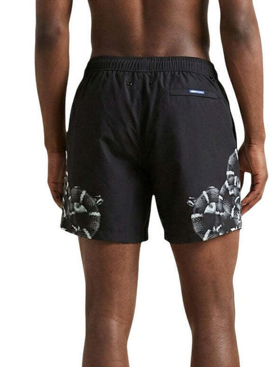Marcelo Burlon Мъжки Бански Плувни Шорти Черни