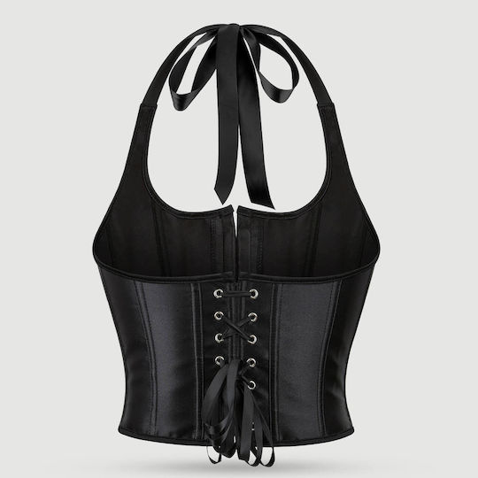 Open Neckline Sexy 12 Pieces Wide Breast Corset Black