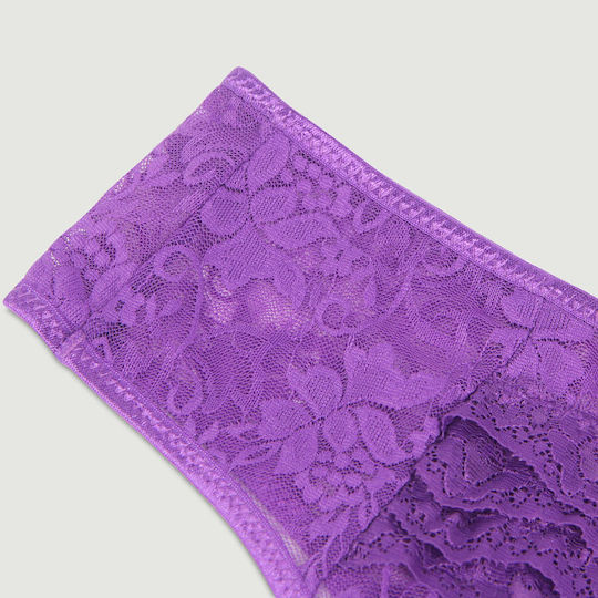 Plus Size Sexy Spitze Slip Schrittfrei Lila