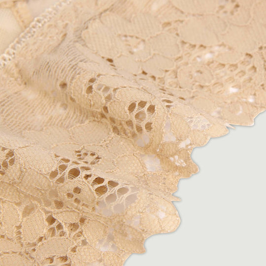 Σλιπ Δαντέλα Φλοράλ Σέξι Nude Sexy Floral Lace Panty Nude