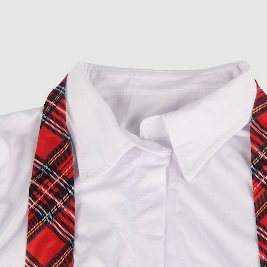 Plus Size Σέξι Στολή Μαθήτριας Κολεγίου Top Sexy Uniform Student College Style Cosplay Suit Top – Καρό