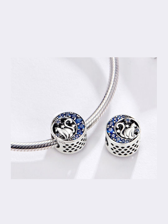 Silver me Hängender Charm mit Steinen aus Silber mit Zirkon Blau ABR0974