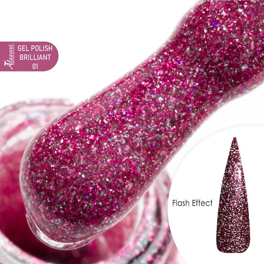 Alezori Brilliant Semi-Permanent Nail Polish 01 15ml 1pcs
