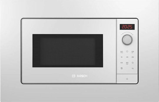Bosch Εντοιχιζόμενος Φούρνος Μικροκυμάτων 20lt Λευκός