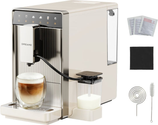 Dreame Ecceluxe Slim Automatic Espresso Machine 1420W 19bar Pressure for Cappuccino with Grinder Beige