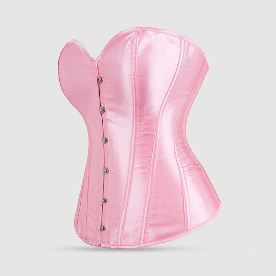 Strapless Corset Satin Strapless Palace Inspired Corset Top Pink