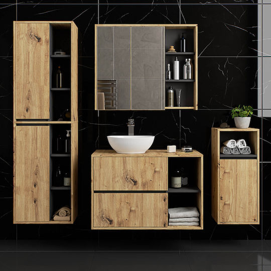 Akord Furniture Factory Dulap De Baie 35x30x80cm Stejar