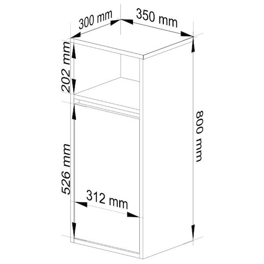 Akord Furniture Factory Dulap De Baie 35x30x80cm Alb