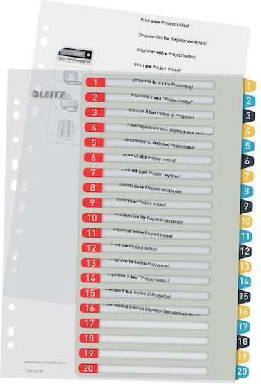 Leitz Index Leitz Cosy Hârtie De Imprimare Pp A4 1-20 Multicoloră