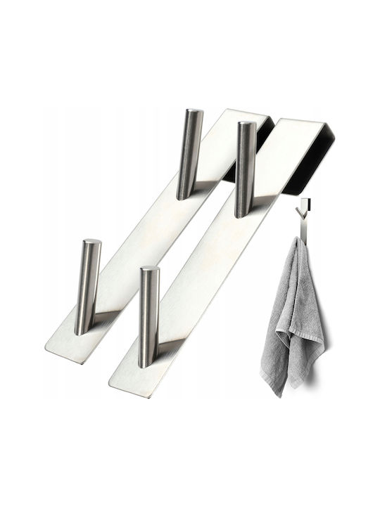 Kadax Double Silver Bathroom Hook