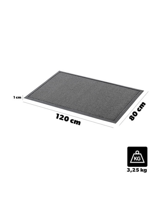 Kadax Kadax Fußmatte Rutschfest aus Gummi Schwarz 120x80cm Dicke 10mm