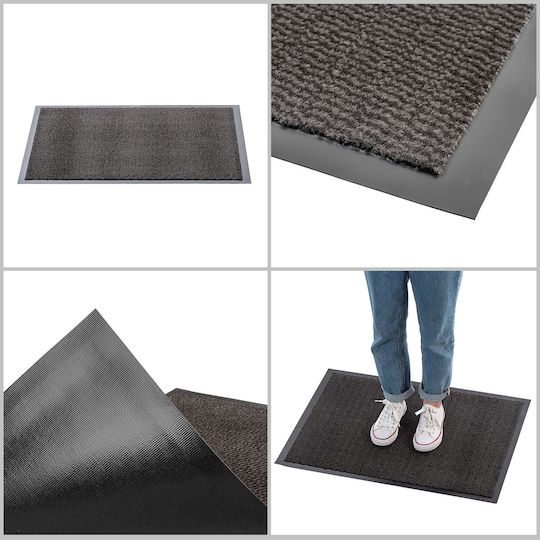 Kadax Non-Slip Rubber Gray Doormat 80x60cm Thickness 5mm