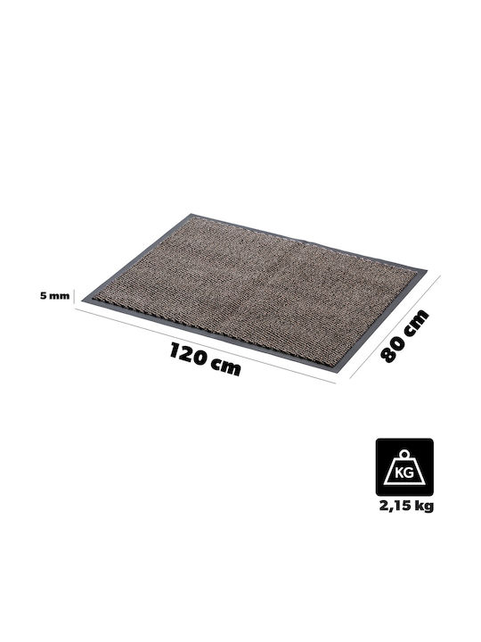 Kadax Pată de Intrare Antiderapantă Maro 120x80cm Grosime 5mm
