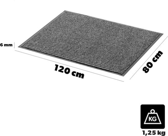 Kadax Kadax Fußmatte Rutschfest aus Gummi Grau 80x120cm Dicke 6mm