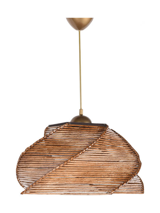 HomeMarkt Ρυθμιζόμενο Κρεμαστό Φωτιστικό Καφέ Boho με Ντουί E27 36εκ.