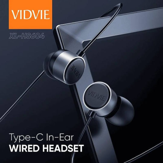 Vidvie In-ear Handsfree Ακουστικά με Βύσμα USB-C Μαύρο