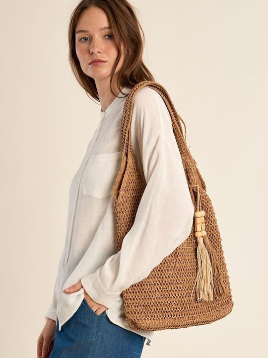 Straw Women's Shoulder Bag Beige