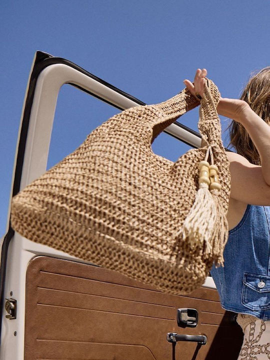 Straw Women's Shoulder Bag Beige