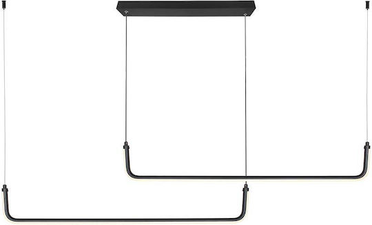 V-TAC Designer LED Κρεμαστό Φωτιστικό Μαύρο 152.5x14εκ.