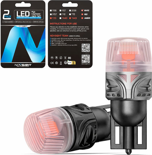 NovSight Λάμπες Αυτοκινήτου T10 / DRL / W5W Canbus LED 6500K Ψυχρό Λευκό 12V 5W 2τμχ
