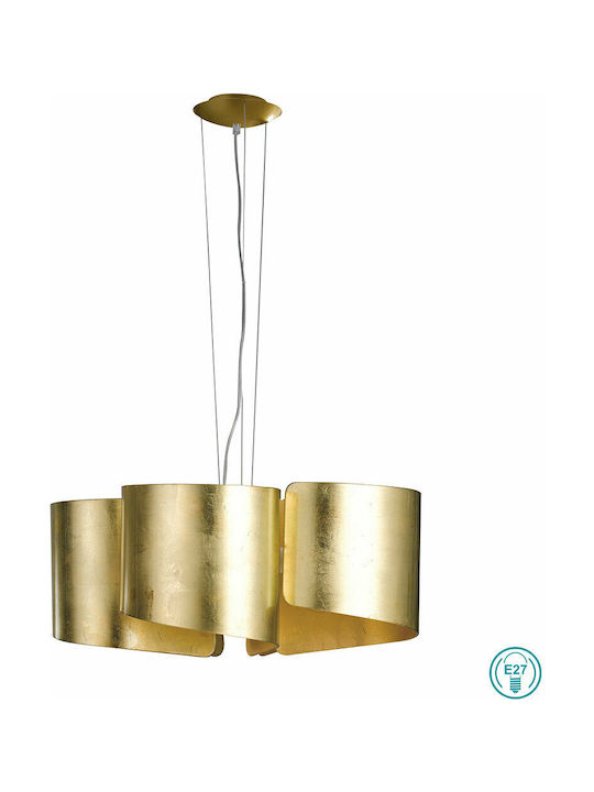 Fan Europe I-Imagine-S5-ORO Hängelampe Gold für 5 Lampen E27 63cm.