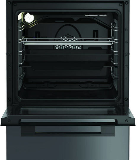 Whirlpool Aragaz 60l cu Plită Ceramică L50cm Gri
