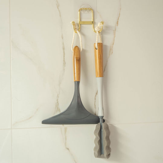 Window Squeegee Mirror Cleaner Shower Cabins Gray