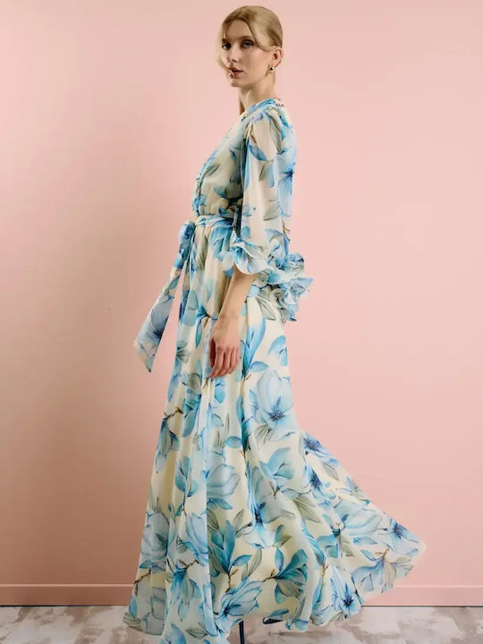 Summer Maxi Dress for Wedding / Christening Light Blue