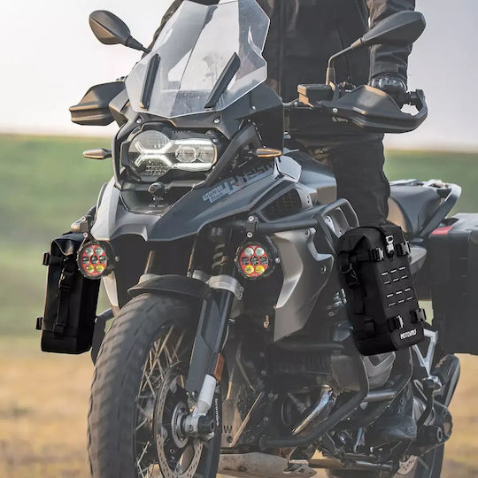 Waterproof Motorcycle Bag 8l Motowolf Crash Bar Side Tail Bag Black 7015b Set of 2 Pieces