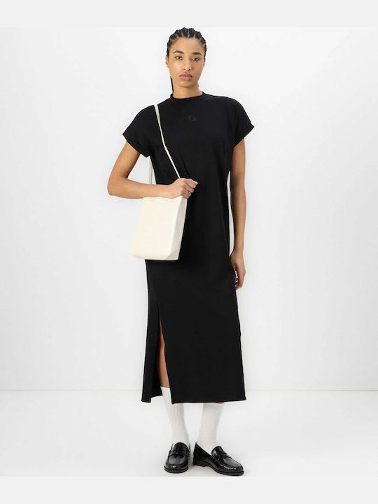Summer Midi T-Shirt Dress Black