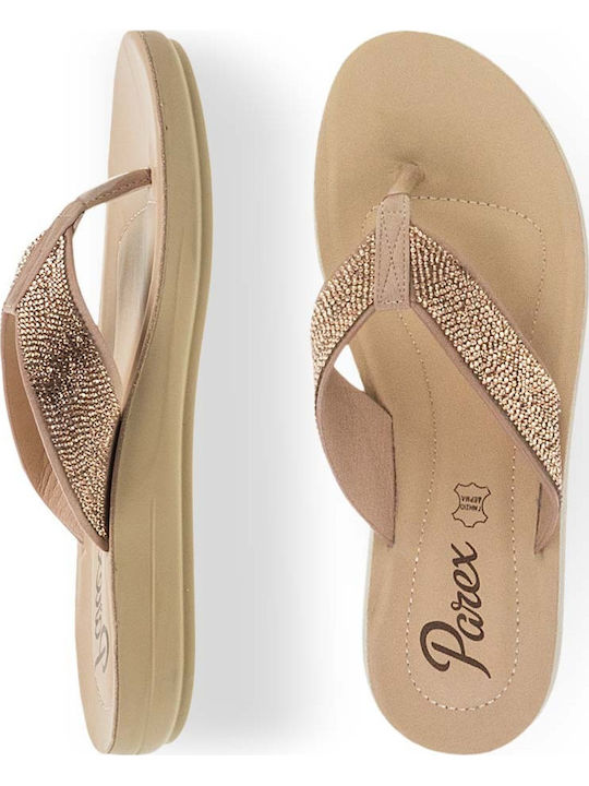 Damen Anatomische Flache Sandalen Roségold