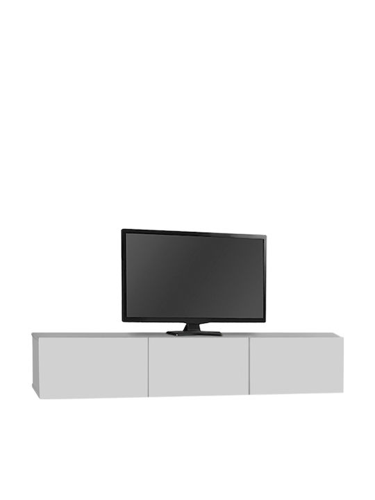 TV Stand Damla with LED Lighting White L180xW29.5xH29.5cm